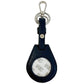 Leather Air Tag Key Fob - Navy Leather Goods Planet Earth Leather 