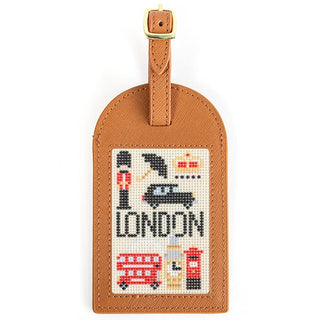 Leather Bag Tag   Cognac Leather Goods Rachel Barri Designs 
