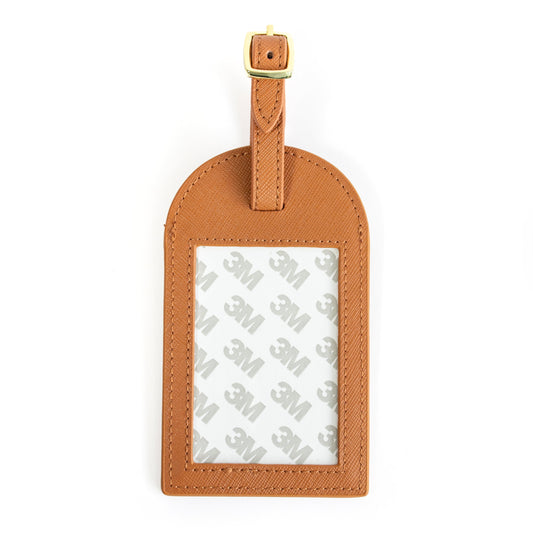 Leather Bag Tag - Cognac Leather Goods Rachel Barri Designs 