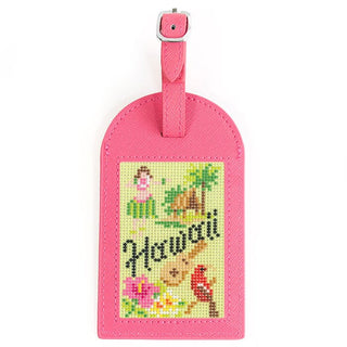 Leather Bag Tag   Hot Pink Leather Goods Rachel Barri Designs 
