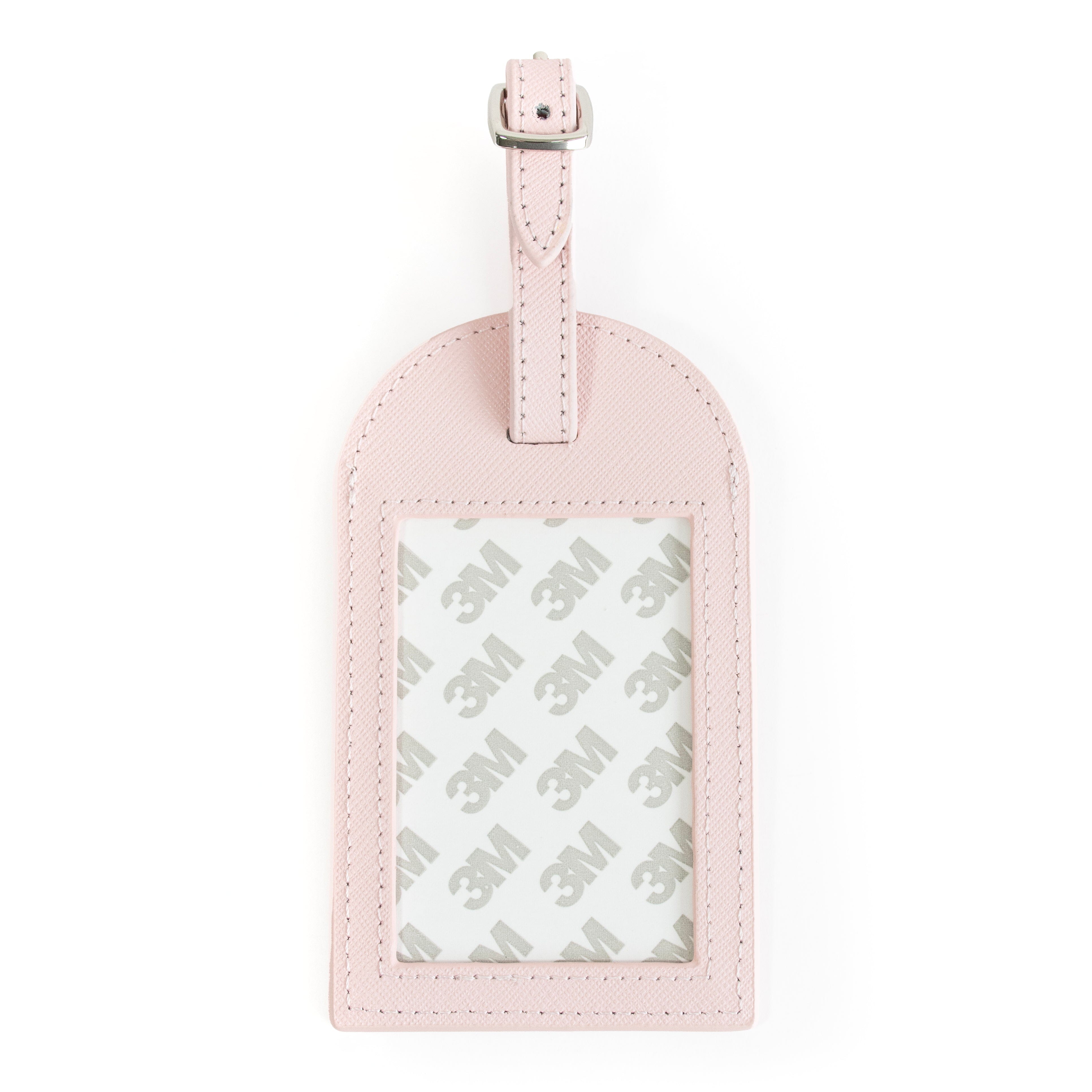 Leather Bag Tag   Light Pink Leather Goods Rachel Barri Designs 
