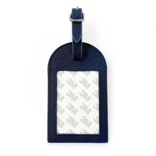 Leather Bag Tag - Navy Leather Goods Rachel Barri Designs 