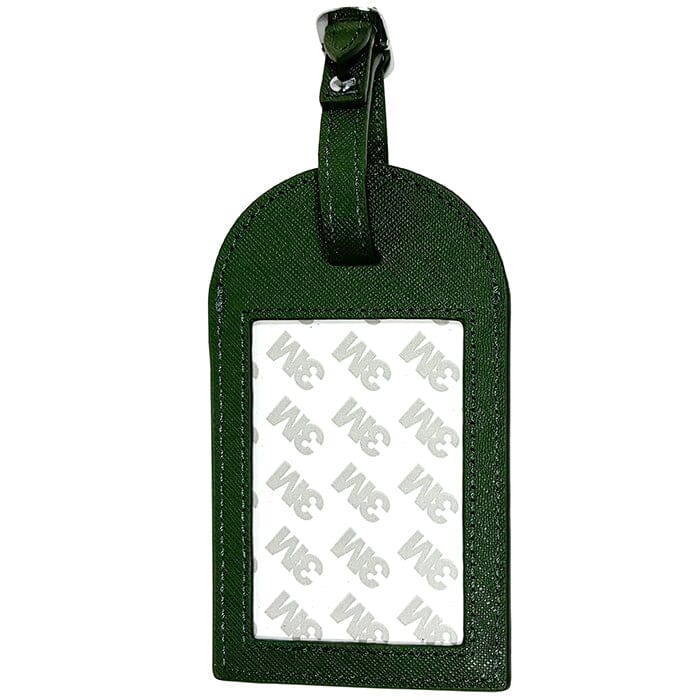 Leather Bag Tag   Olive Leather Goods Rachel Barri Designs 
