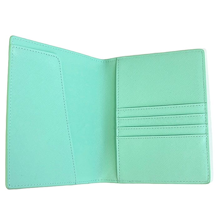 Leather Passport Cover   Aqua Leather Goods Rachel Barri Designs 
