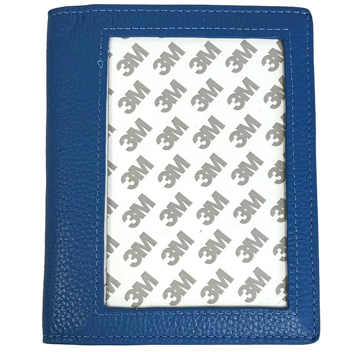 Leather Passport Cover   Cadet Blue Pebbled Leather Goods Rachel Barri Designs  - 3