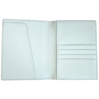 Leather Passport Cover   Ice Blue Pebbled Leather Goods Rachel Barri Designs 
