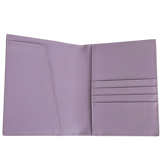 Leather Passport Cover   Lavender Saffiano Leather Goods Rachel Barri Designs 
