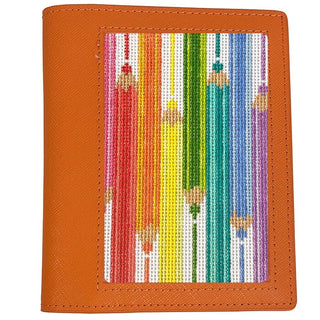 Leather Passport Cover   Orange Saffiano Leather Goods Rachel Barri Designs 
