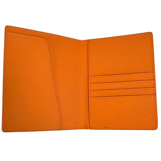 Leather Passport Cover   Orange Saffiano Leather Goods Rachel Barri Designs 

