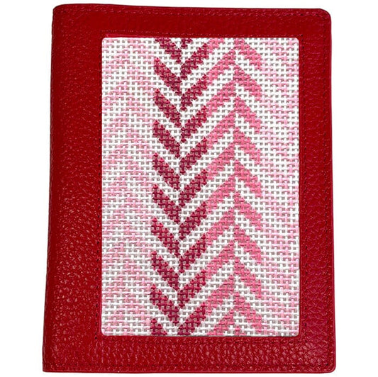 Leather Passport Cover - Red Pebbled Leather Goods Rachel Barri Designs 
