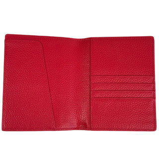Leather Passport Cover   Red Pebbled Leather Goods Rachel Barri Designs 
