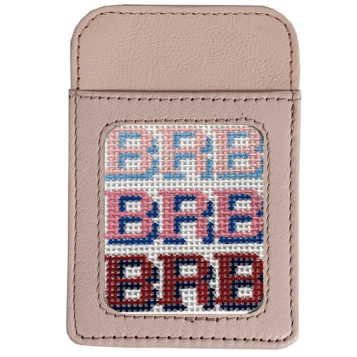 Leather Phone Case Wallet   Baby Pink Leather Goods Planet Earth Leather 
