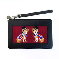 Leather Pouch - Black Leather Goods Needlepoint.Com 
