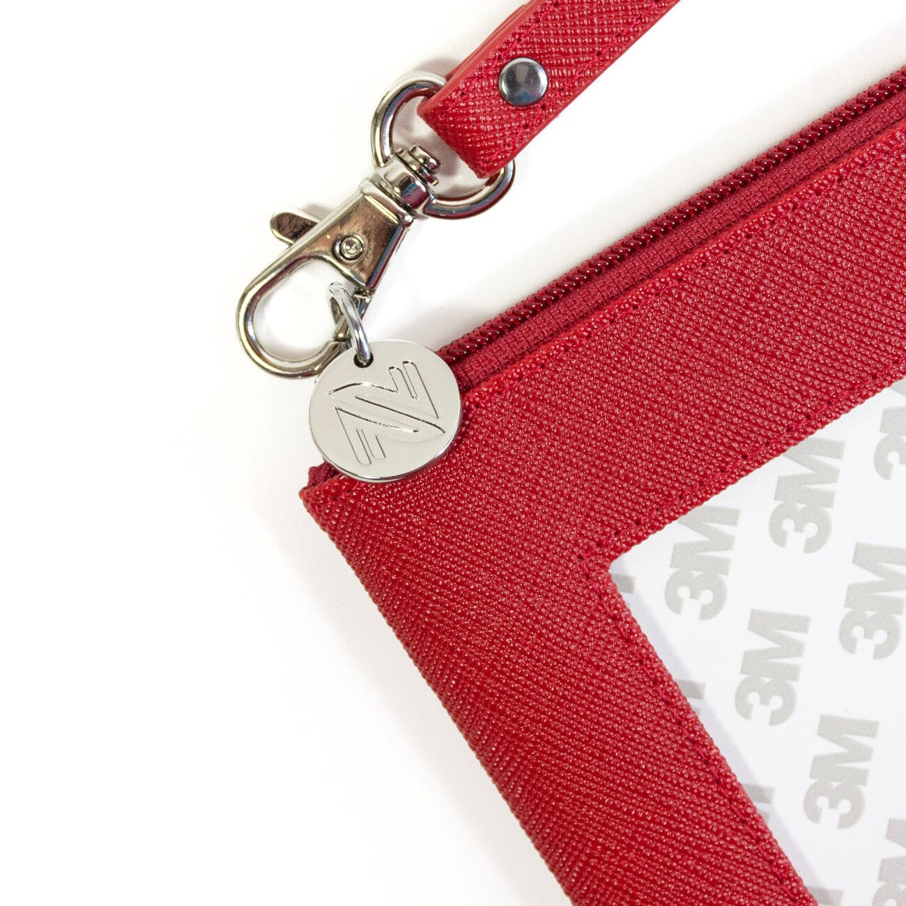 Saffiano Leather Accessory Bag - Red | Needlepoint.Com