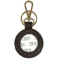 Leather Self-Finishing Round Key Fob - Brown Leather Goods Planet Earth Leather 