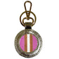 Leather Self-Finishing Round Key Fob - Gold Metallic Leather Goods Planet Earth Leather 