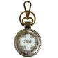 Leather Self-Finishing Round Key Fob - Gold Metallic Leather Goods Planet Earth Leather 