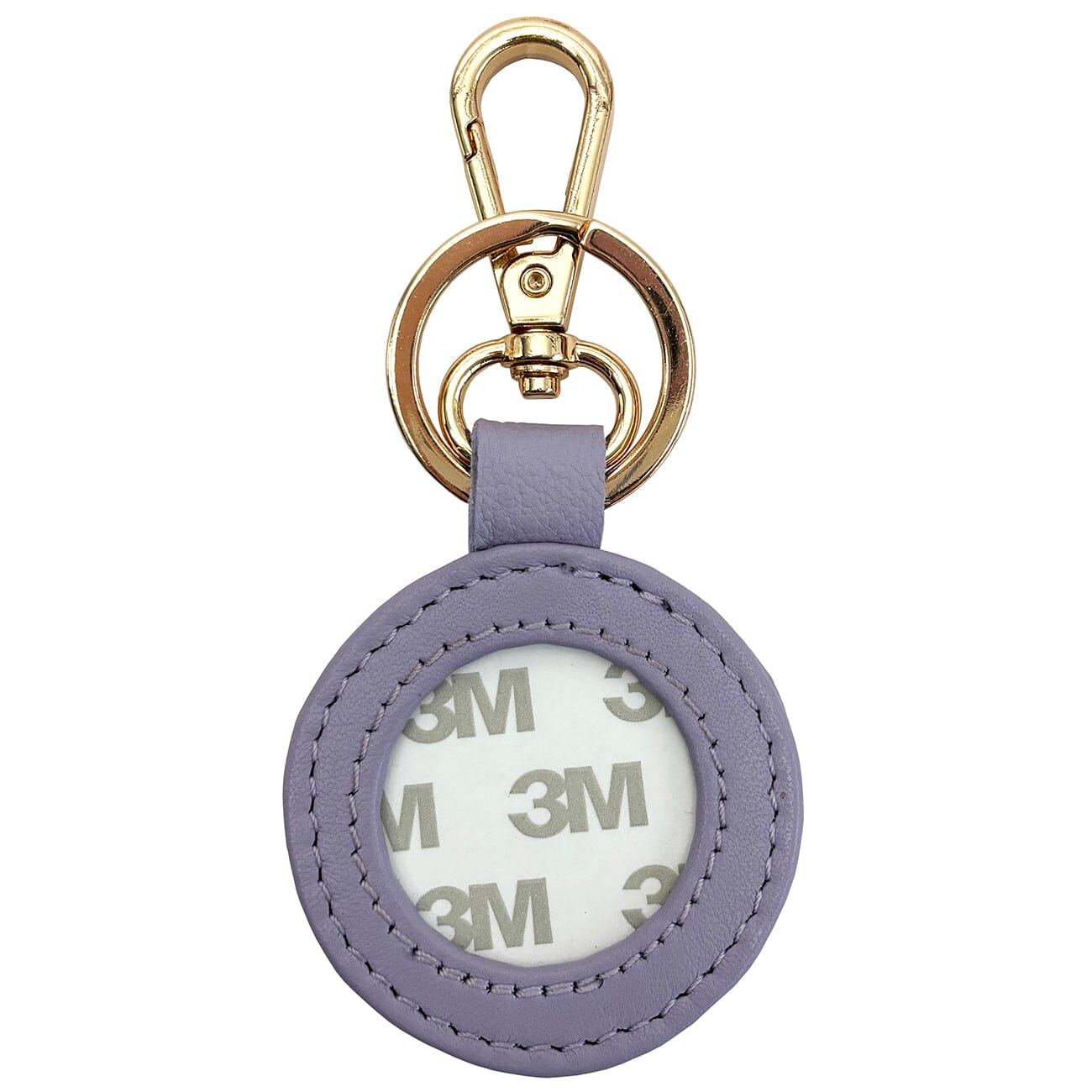 Leather Self Finishing Round Key Fob   Lavender Leather Goods Planet Earth Leather 

