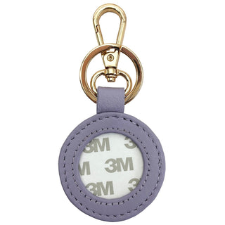 Leather Self Finishing Round Key Fob   Lavender Leather Goods Planet Earth Leather 
