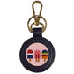 Leather Self-Finishing Round Key Fob - Medium Purple Leather Goods Planet Earth Leather 