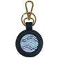 Leather Self-Finishing Round Key Fob - Navy Leather Goods Planet Earth Leather 
