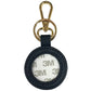 Leather Self-Finishing Round Key Fob - Navy Leather Goods Planet Earth Leather 