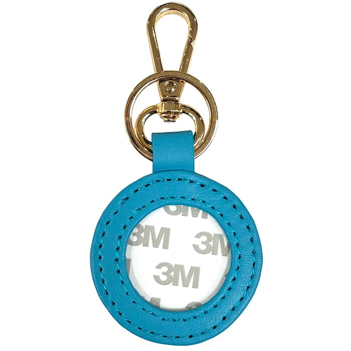 Leather Self Finishing Round Key Fob   Oasis Leather Goods Planet Earth Leather 
