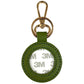 Leather Self-Finishing Round Key Fob - Olive Leather Goods Planet Earth Leather 
