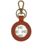 Leather Self-Finishing Round Key Fob - Orange Leather Goods Planet Earth Leather 