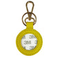 Leather Self-Finishing Round Key Fob - Yellow Leather Goods Planet Earth Leather 