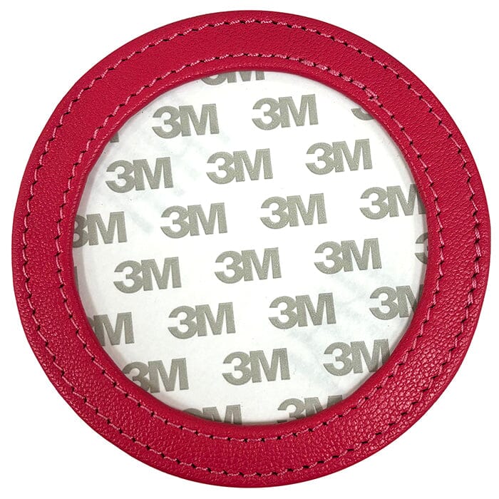 Leather Self-Finishing Round Magnet - Hot Pink Leather Goods Planet Earth Leather 