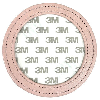 Leather Self Finishing Round Magnet   Light Pink Leather Goods Planet Earth Leather 
