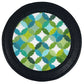 Leather Self-Finishing Round Magnet - Navy Leather Goods Planet Earth Leather 