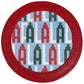 Leather Self-Finishing Round Magnet - Red Leather Goods Planet Earth Leather 