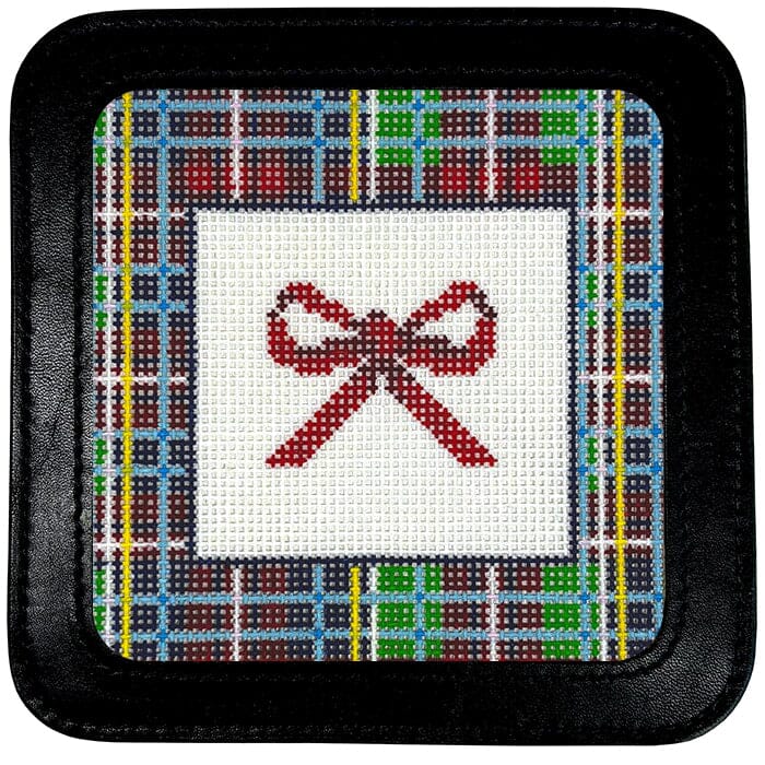 Leather Self Finishing Square Coaster Leather Goods Clayton and Crume 
