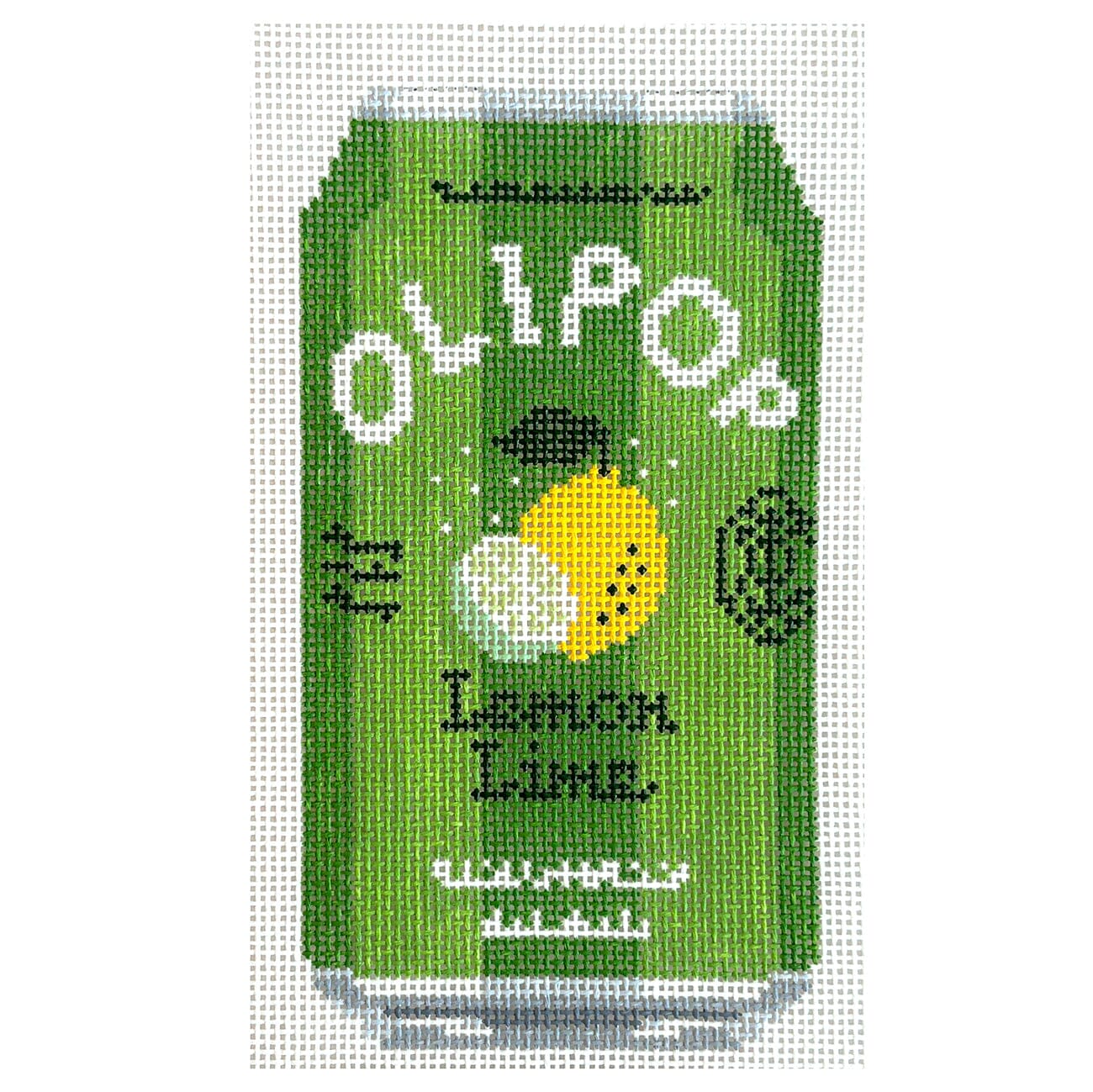 Lemon Lime Soda Pop Painted Canvas Wipstitch Needleworks 
