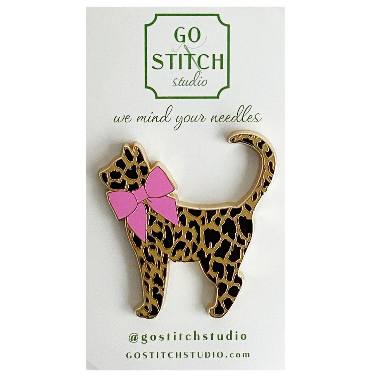 Leopard Kitty Needle Minder Accessories Go Stitch Studio  - 1