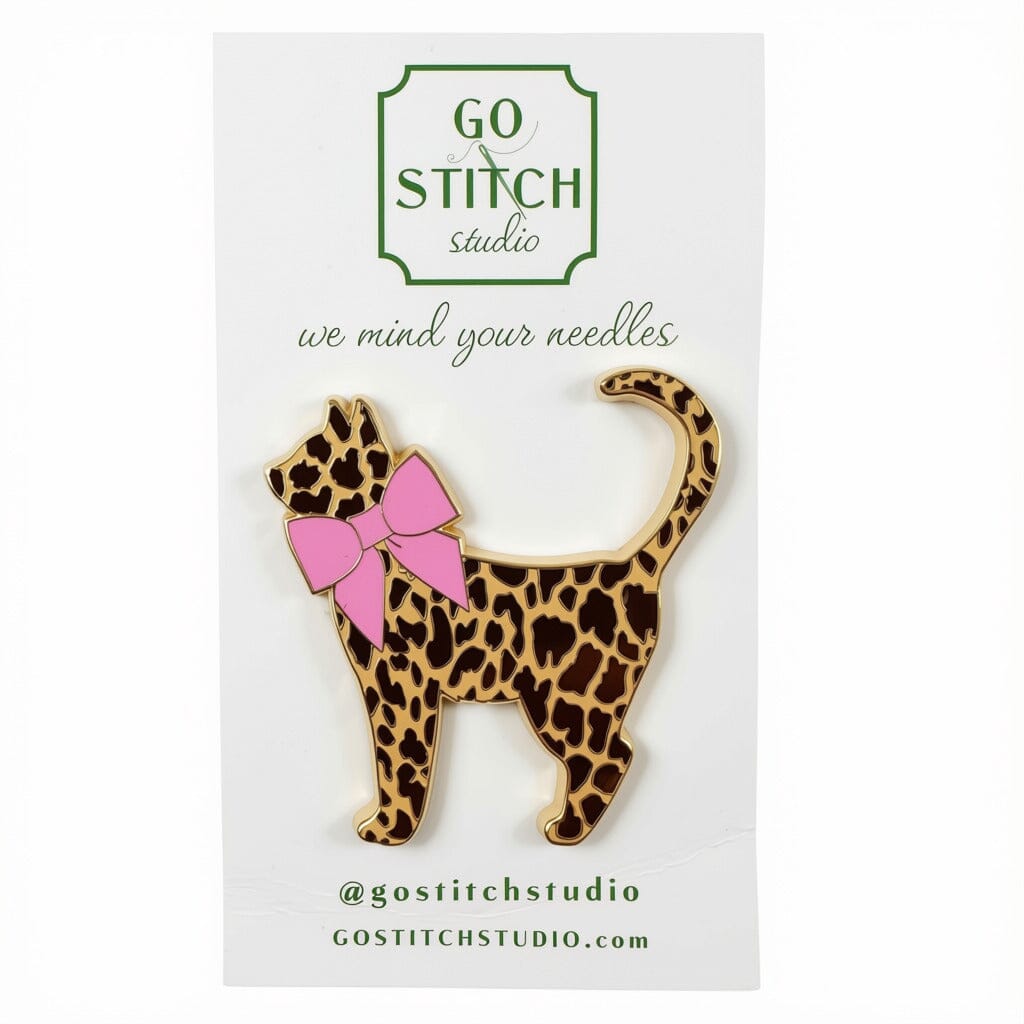 Leopard Kitty Needle Minder Accessories Go Stitch Studio  - 1
