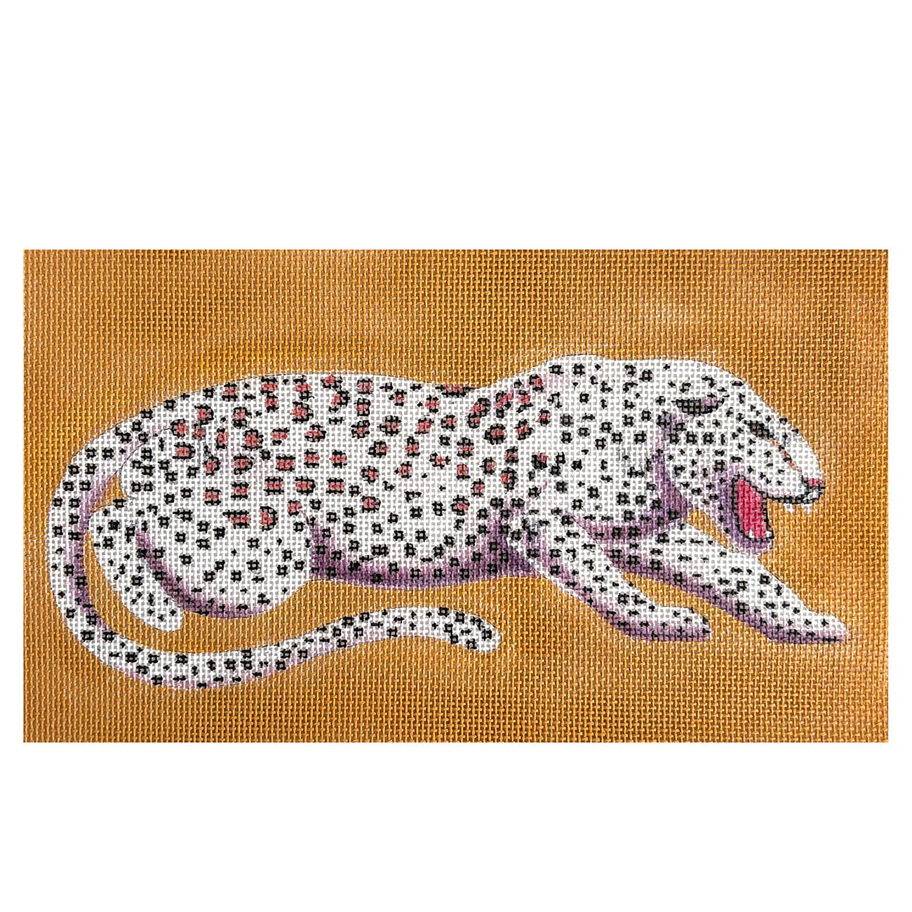 Leopard on Orange Clutch Painted Canvas Colors of Praise  - 1