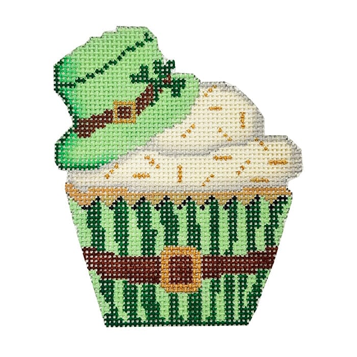 Leprechaun Cupcake Painted Canvas Laura Love Designs 