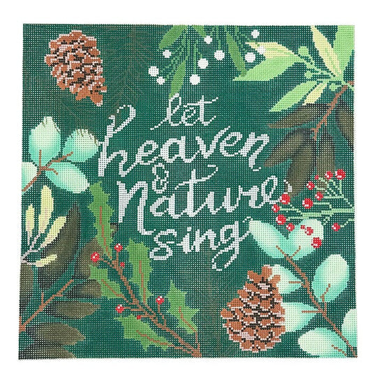 Let Heaven and Nature Sing Pillow Painted Canvas Laura Love Designs 