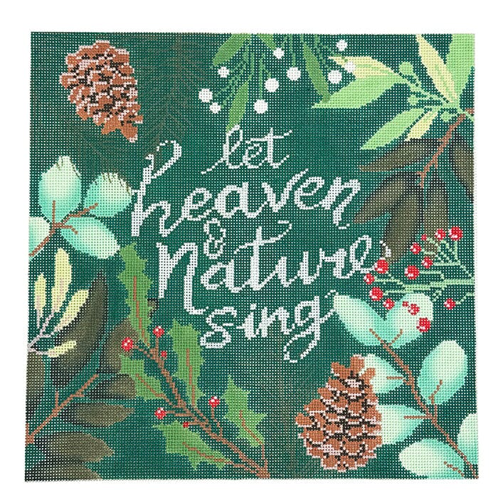 Let Heaven and Nature Sing Pillow Painted Canvas Laura Love Designs  - 1