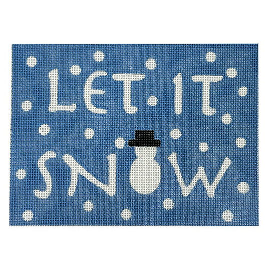 Let it Snow in Blue Painted Canvas Melissa Shirley Designs 