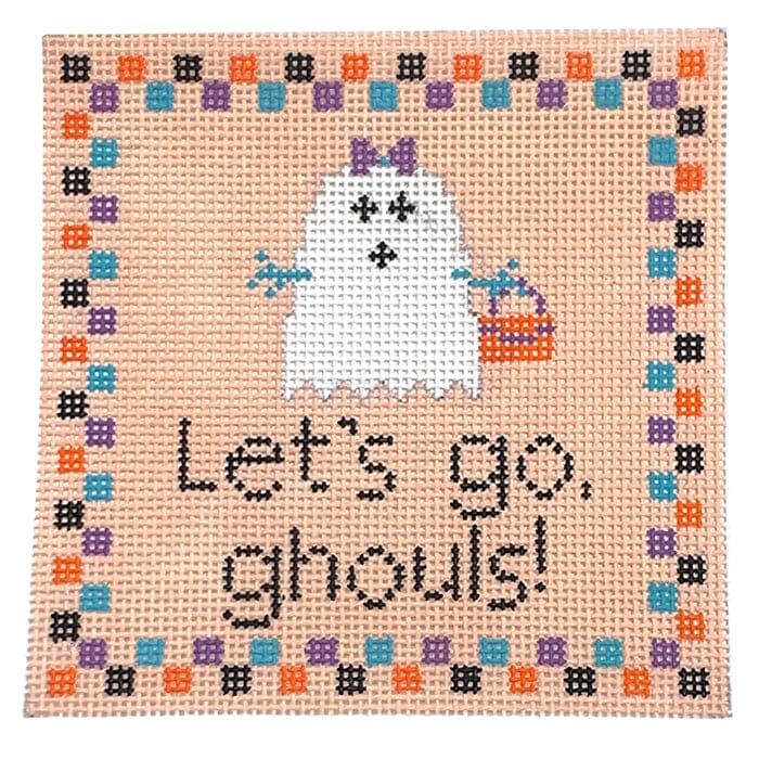 Let's Go Ghouls Painted Canvas Stitch Rock Designs 
