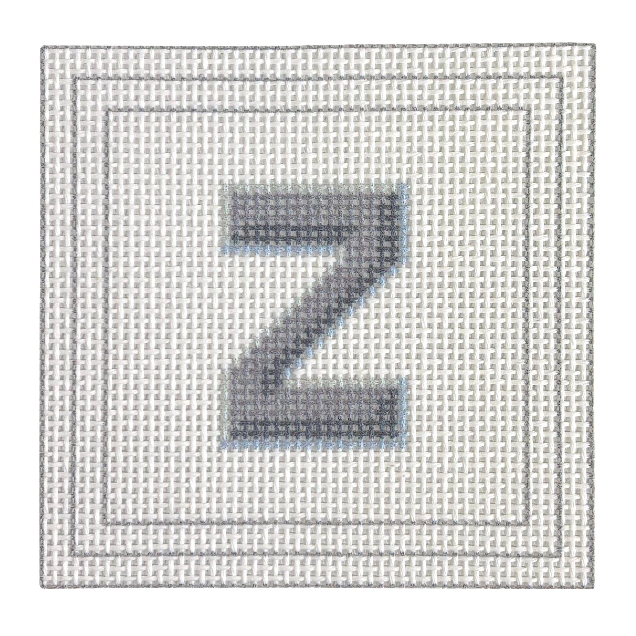 Letter Coaster Printed Canvas Two Sisters Needlepoint  - 26