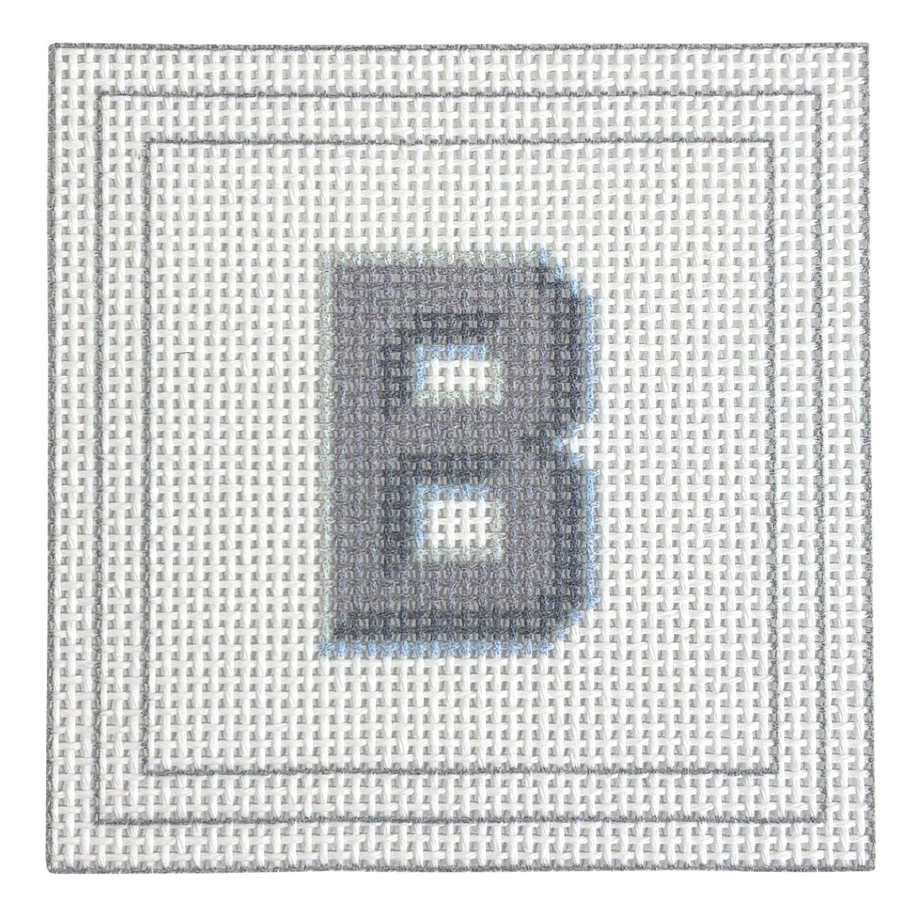 Letter Coaster Printed Canvas Two Sisters Needlepoint B  - 2