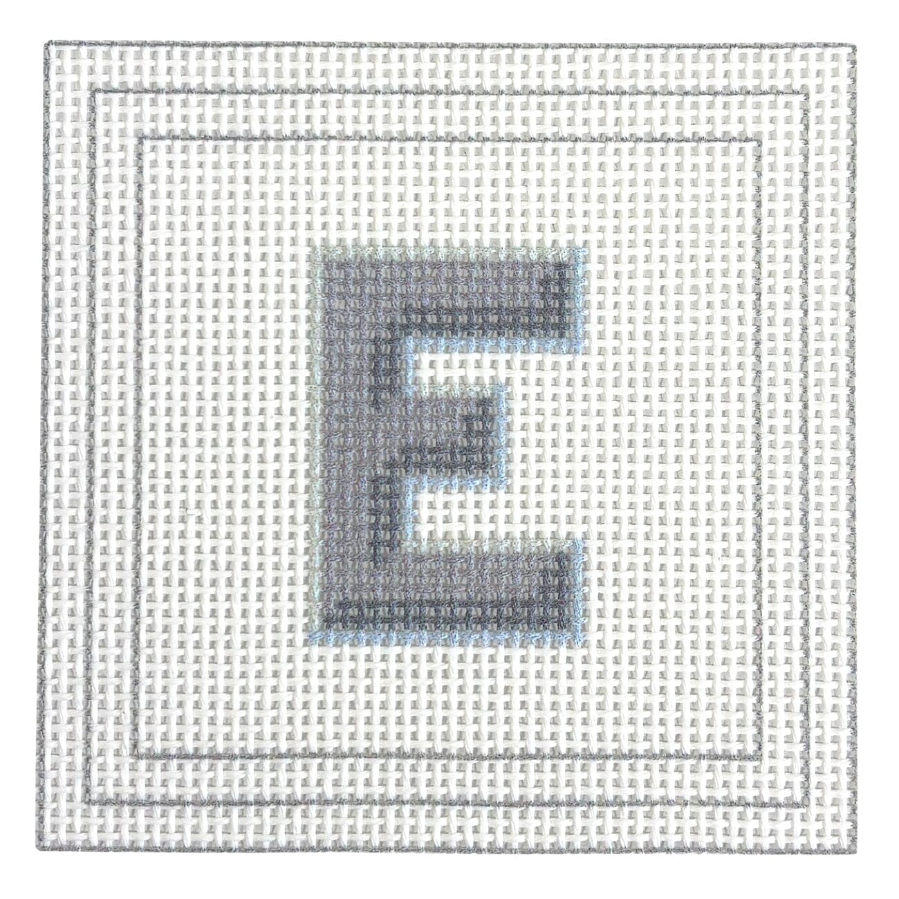 Letter Coaster Printed Canvas Two Sisters Needlepoint E  - 5
