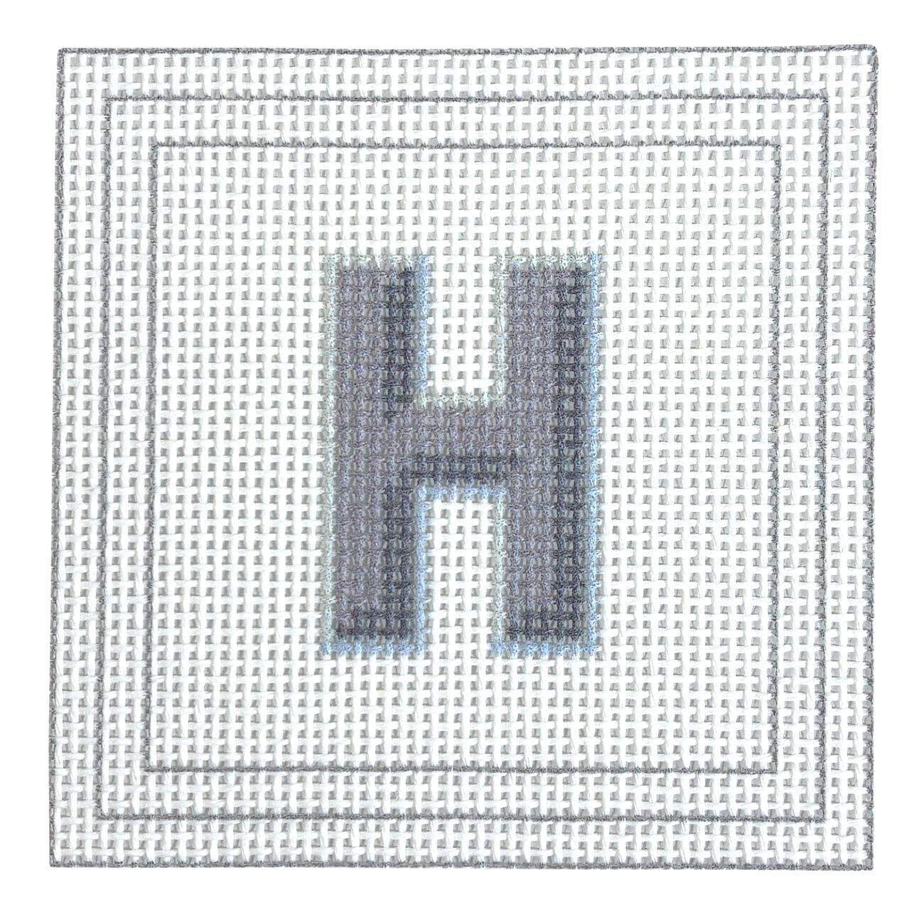 Letter Coaster Printed Canvas Two Sisters Needlepoint H  - 8