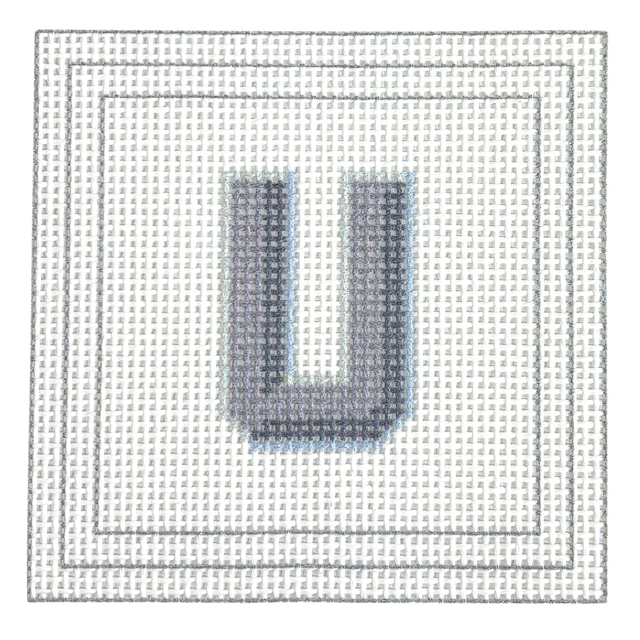 Letter Coaster Printed Canvas Two Sisters Needlepoint U  - 21