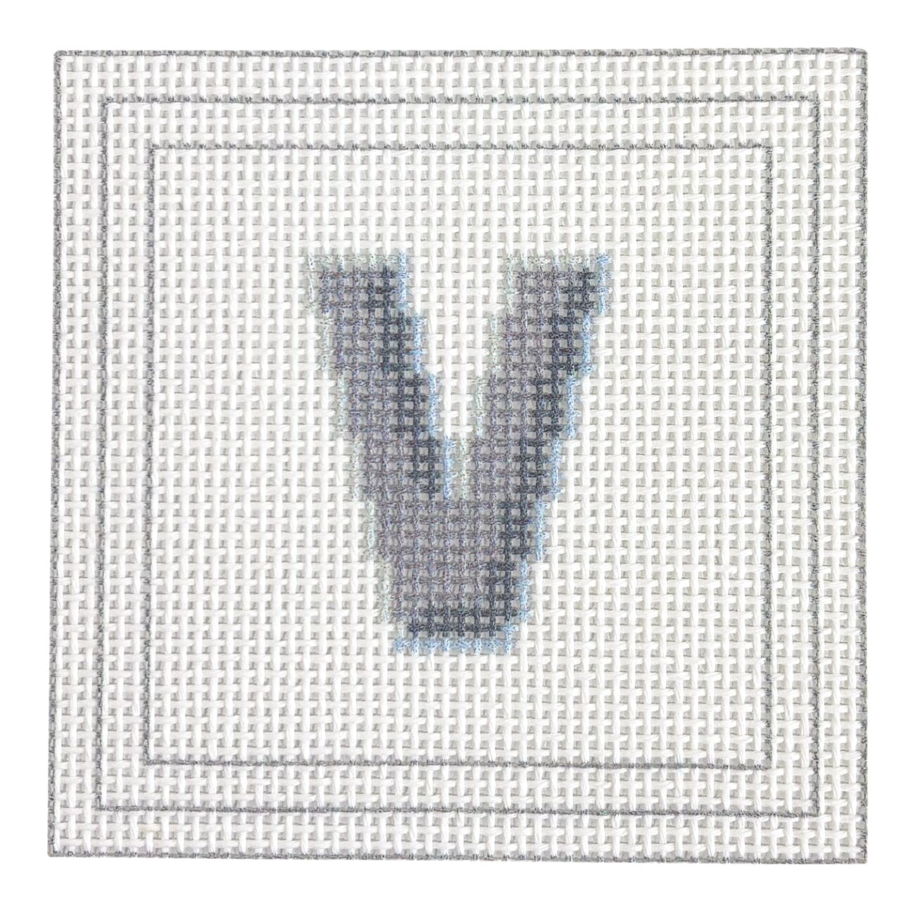 Letter Coaster Printed Canvas Two Sisters Needlepoint V  - 22